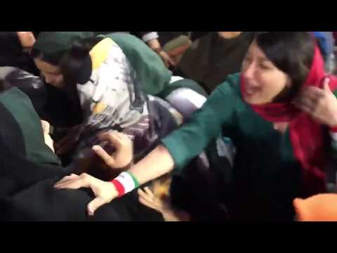 Iranian officials dispatch anti riot women units to crackdown on female fans in Azadi sport stadium