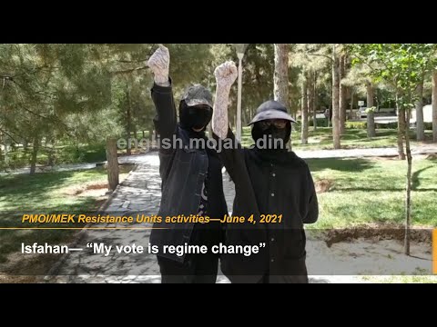 MEK Resistance Units put up posters calling for Iran election boycott