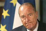 Le président français Jacques Chirac 