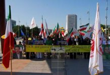 Opposants iraniens : sit-in contre l’expulsion d’Irak Genève, devant l'ONU