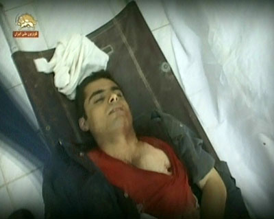 Hanif Emami, tu&eacute; d'une balle en plein couer par les agents r&eacute;pressifs irakien &agrave; Achraf