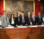 Iran : Intervention de Maryam Radjavi au parlement italien Rome 29 juillet 2009 : Maryam Radjavi entourée d'une délégation de parlementaires te de personnalités à la chambre des députés