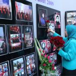 Maryam Radjavi appelle à protéger les femmes d’Achraf et libérer les prisonnières politiques en Iran 16 aout 2009, Auvers-sur-Oise, début de la semaine de solidartité avec les 1000 femmes d'Achraf