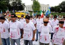 Les Etats-Unis prennent en défaut l’attaque irakienne ayant tué des opposants iraniens Grève de la faim et action d'Américano-Iraniens devant la Maison Blanche en défense d'Achraf