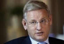 La présidence de l’UE insiste sur l’importance du respect des droits humains des résidents du camp d le ministre suédois des Affaires étrangères Carl Bildt