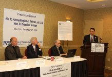 USA : Dirigeants religieux et experts des droits de l’homme pour la fermeté contre le régime iranien Confrénce de presse à New York 21 septembre 2009