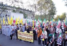 Manifestation à Paris en soutien au soulèvement en Iran et aux résidents d’Achraf Paris 26 septembre 2009