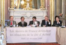 2172 maires contre le déplacement de force des résidents d’Achraf 15 décembre 2009