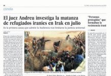 Le Juge Andreu enquête sur l’assassinat en juillet de réfugiés iraniens en Irak El Pais, 1r décembre 2009