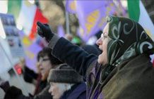 Protestations à Londres contre l’attaque visant les exilés iraniens du camp d’Achraf en Irak