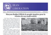 Iran Libération n° 357 : Maryam Radjavi félicite le peuple égyptien pour la victoire de son soulèvement