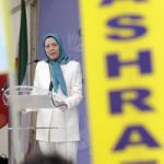 Lors de sa première venue à Genève, Maryam Radjavi se rend au sit-in de soutien à Achraf devant l’ONU