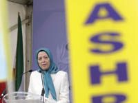 Lors de sa première venue à Genève, Maryam Radjavi se rend au sit-in de soutien à Achraf devant l’ONU