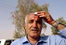 Photos des violences de soldats irakiens contre les Achrafiens en partance pour Liberty