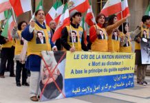Sit-in des Iraniens à Paris contre la mascarade électorale en Iran