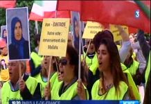 Manifestation à Paris contre la mascarade électorale en Iran (France 3)