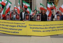 Iran – Paris : Le sit-in des amis des Achrafiens pour la libération des otages