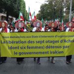 Les Iraniens manifestent devant le Conseil de l’Europe pour la libération des otages d’Achraf