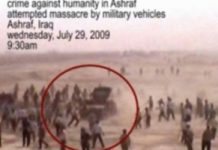 Cinq ans après le massacre d’opposants iraniens en juillet 2009 au camp d’Achraf le massacre au camp d'Achraf en Juillet 28-29, 2009