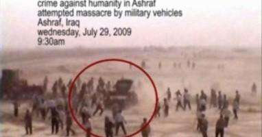 le massacre au camp d'Achraf en Juillet 28-29, 2009 