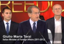 Iran : Interview de ANSA avec Giulio Terzi , ancien ministre des affaires étrangères italien (extrait)