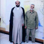 Ghassem Soleimani, commandant de la Force Qods (Pasdaran) en compagnie du chef du groupe terroriste irakien «Assa’ib» solemai