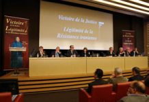 Conférence parlementaire marquant le non-lieu pour la Résistance iranienne en France Iran victoire de la justice