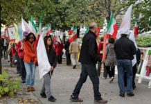 Manifestation des Iraniens vivant au Canada contre les violations des droits de l’Homme sous Hassan Rohani iran canada demonstration