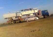 Irak : vol des biens d’Achraf avec 50 camions à plate-forme et pillage de 10 grand entrepôts Achraf looting