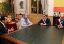 Maryam Radjavi parle d’Iran avec le maire Jacques Boutau maryam radjavi