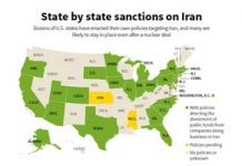 Aux Etats-Unis, un grand nombre d’Etats continueraient à appliquer leurs propres sanctions contre le régime iranien, indépendamment d’un éventuel accord nucléaire