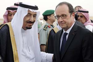 La France et l'Arabie saoudite estiment que la conclusion d'un accord sur le nucléaire iranien entre Téhéran et les six grandes puissances ne doit pas déstabiliser plus avant la région du Golfe arabo-persique et menacer les voisins de l'Iran, rapporte Reuters avant un sommet prévu mardi à Ryad