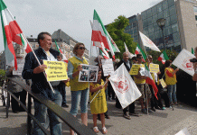 Manifestation contre le silence de l’UE sur les violations des droits humains en Iran