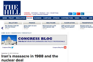 Le massacre des prisonniers politiques en Iran en 1998 et l'accord sur le nucléaire iranien