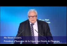 Me Henri Leclerc President d honneur LDH 10oct2015