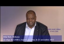Bley Mokono au siége du CNRI à Auvers sur Oise le 21nov2015