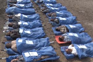 Six semaines après l’attaque aux missiles sur Liberty, les funérailles des résistants iraniens sont rendues impossibles