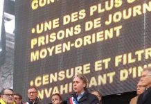 Jacques Boutault à la manifestation contre Rohani et pour les droits de l’homme en Iran