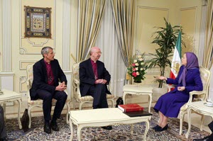 Iran : Maryam Rajavi rencontre les chefs chrétiens du Royaume-Uni à Auvers-sur-Oise