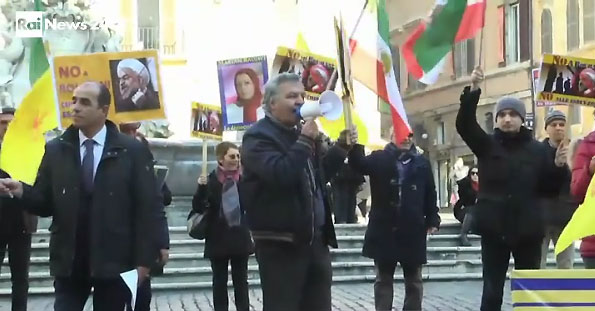 Italie: les Iraniens protestent contre Hassan Rohani