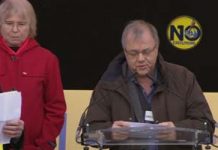 Le syndicaliste Gérard Lauton à la manifestation contre Rohani et pour les droits de l’homme en Iran Le syndicaliste Gérard Lauton à la manifestation contre Rohani et pour les droits de l’homme en Iran