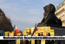 MANIFESTATION À PARIS NON A ROHANI, JEUDI 28 JANVIER 2016, PARIS, PLACE DENFERT – ROCHEREAU, 13H