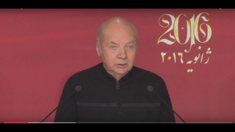 Mgr Jacques Gaillot à la cérémonie des vœux de la Résistance iranienne à Auvers-sur-Oise