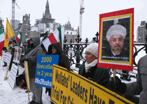 Un rassemblement au Canada dit « Non aux exécutions en Iran » et « Non à Rohani »