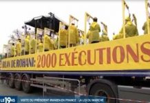 M6 : Manifestation pour dénoncer le dirigeant d’un régime qui pratique des exécutions publiques et des tortures en Iran M6 : Manifestation pour dénoncer le dirigeant d'un régime qui pratique des exécutions publiques et des tortures en Iran