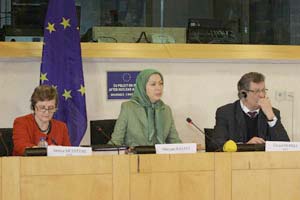 Maryam Radjavi à la réunion des Amis d’un Iran Libre Intergroupe parlementaire du Parlement européen