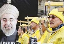 Iran: rassemblement contre la visite de Rohani en Autriche Iran: rassemblement contre la visite de Rohani en Autriche