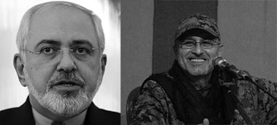 Iran - Zarif vante les mérites d’un chef criminel du Hezbollah et dépose des fleurs sur sa tombe au nom de Rohani