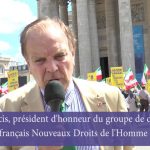 Discours de Pierre Bercis au rassemblement à l’occasion de la venue en France de Javad Zarif MAE du régime des mollahs
