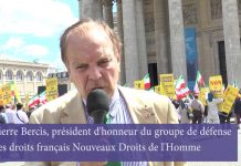 Discours de Pierre Bercis au rassemblement à l’occasion de la venue en France de Javad Zarif MAE du régime des mollahs